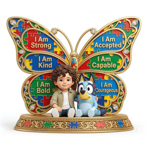 Autism Kid Acrylic Plaque Custom Photo - Personalized Gifts For Autism Awareness 02nalu170326