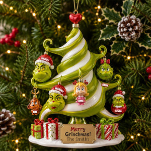 Family Christmas Tree Ornament - Personalized Gifts For Family Christmas Ornament 02QHTN280826