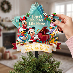 Home Is Where The Heart Is - Personalized Acrylic Christmas Tree Topper 01PATA030826