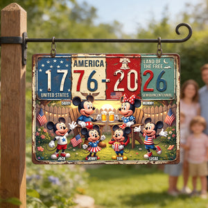 America 250th Anniversary Print Metal Sign - Personalized Gifts For Family 02natn110626