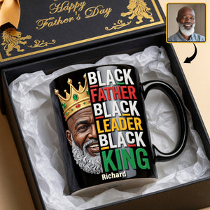 Black Father Black King Coffee Mug - Custom Photo Gifts For Dads 03HUQN050526