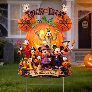 Trick Or Treat Spooky Yard Sign - Personalized Halloween Gifts For Family 06padh100826