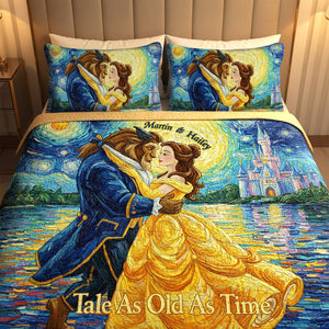 Romantic Couple Quilt Bedding Set - Personalized Gifts For Couples 01KIMG291125