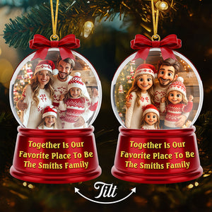 Smiling Family Christmas Lenticular Ornament - Custom Photo Gifts For Family 04PGQN190925-Homacus