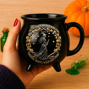 Wild & Free Halloween Cauldron Mug - Personalized Gifts For Fantasy Lovers 04PGDT190825
