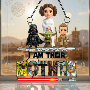 Universe Mom And Kids Layer Suncatcher - Personalized Gifts For Mother's Day Suncatcher Ornament 01NADT030426