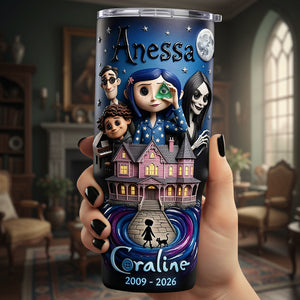 Spooky Door Tumbler - Personalized Gifts For Horror Lovers 02PATA160326