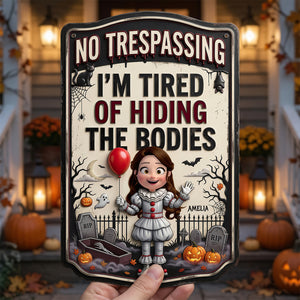 Creepy Characters Metal Sign - Personalized Gifts For Horror Lovers 05NADT220726