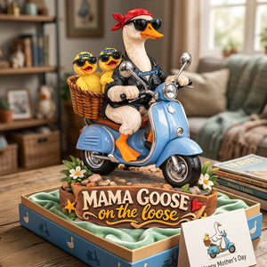 Mama Goose On The Loose Shaped Plaque - Personalized Gift For Mom 04TYTA160326