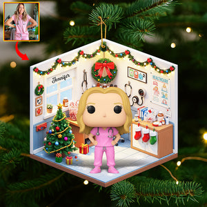 Cute Nurse Christmas Ornament - Custom Photo Gifts For Nurse 05pgqn060925