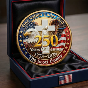 USA 250th Anniversary Printed Metal Coin - Personalized Gifts For Patriots 02huqn260226