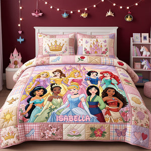 Lovely Fairy Tale Princesses Quilt Bedding Set - Personalized Christmas Gifts 05nadt171026
