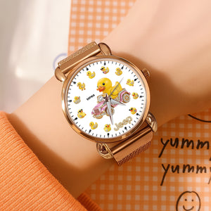 Funny Duck Mesh Strap Quartz Watch Personalized Gifts For Off Road Lovers 01HUTN040825