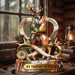 Dearly Deer Couple Acrylic Plaque, Personalized Gifts For Hunting Couple 02qhta160126