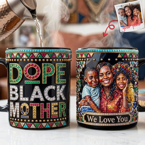 Custom Photo Black Mom Coffee Mug - Personalized Gifts For Mom 01huta130426 - Coffee Mug - GoDuckee