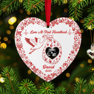 Personalized Christmas Gifts For Pregnant Women Heart Ceramic Ornament 03kita170925