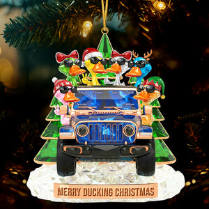 Jolly Off-road Ride With Duck Gang Ornament - Personalized Gifts For Family 06qhqn250925