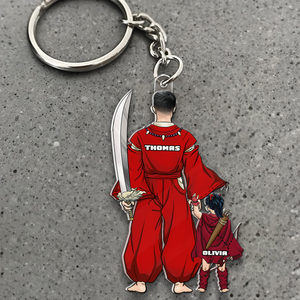 Demon Dad Keychain - Personalized Gifts For Dad 10qhhu020525pa - Keychains - GoDuckee