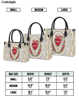 Catholight Immaculate Heart of Mary Elegance Leather Bag