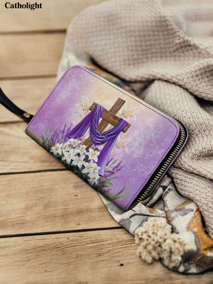 Catholight Faithful Bloom Leather Wallet Purse