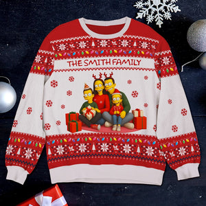 Custom Photo Christmas Gifts For Family Ugly Sweater 04natn250825