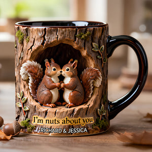 Squirrel Couple Mug - Personalized Gifts For Couple 06HYDT130126
