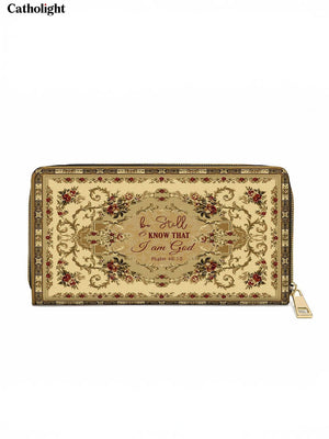 Catholight Psalm of Peace Leather Wallet Purse