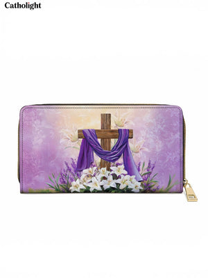 Catholight Faithful Bloom Leather Wallet Purse