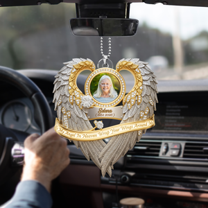 Angel In Heaven Car Ornament - Personalized Custom Photo Gift For Heaven 06HULU020825
