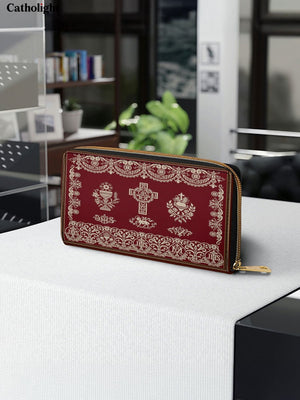 Catholight Liturgical Elegance Leather Wallet Purse