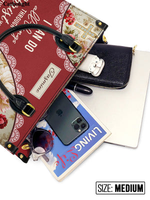 Catholight Blooming With Faith Leather Bag
