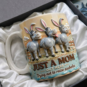 Fun Donkey Mom Coffee Mug - Personalized Gifts For Moms 02qhlu020326-Homacus