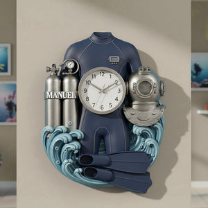 Scuba Diving Equipment Hanging Wall Clock - Personalized Gifts For Scuba Diving Lovers 04kimg241225