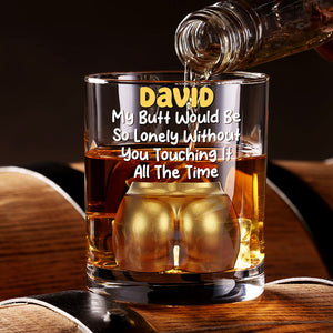 Naughty Couple 11oz Round Whiskey Glass - Personalized Gifts For Couple Christmas Glass 02NAQN201025-Homacus
