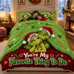 You Are My Favorite Thing To Do Quilt Bed Set - Personalized Gifts For Couple 07nalu170926