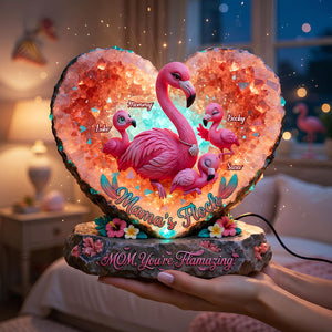 Flamingo Mama Light Box - Personalized Gifts For Mothers 02hudt130426