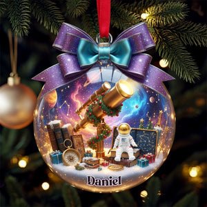 Telescope Night Sky Ornament - Personalized Gifts For Astronomy Lovers 05PALU071025