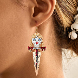 Creepy Knife Earrings, Personalized Gifts For Horror Movie Fans 01naqn160725