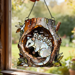 Opossum Mom Suncatcher Ornament - Personalized Gifts For Mother 04nadt100226