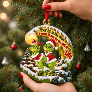 Funny Couple Ornament - Personalized Gifts For Couple Christmas Ornament 07OHDH211026