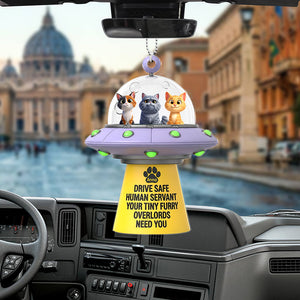 UFO Furry Overlords Car Ornament - Personalized Christmas Gifts For Cat Lovers 06tgqn280725-Homacus