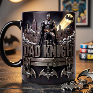 Knight Warrior Dad And Kids Magic Mug - Personalized Gifts For Father's Day Magic Mug 05OHLU200526