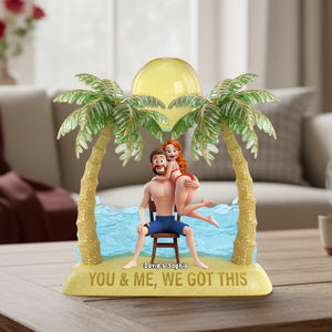 Seaside Romance Couple Acrylic Plaque - Personalized Gifts For Couples 04OHLU111125