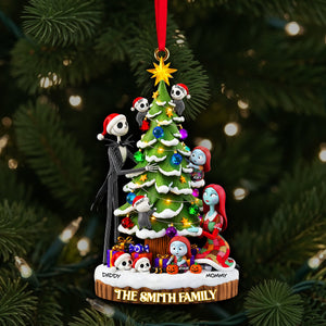 Gothic Christmas Family Ornament - Personalized Gifts For Family 01PALU200925