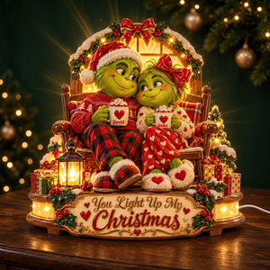 You Light Up My Christmas Acrylic Light Box - Personalized Gifts For Couple 01PGDT261026