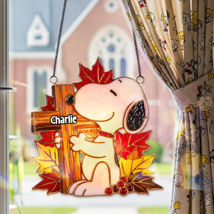 Faith & Autumn Suncatcher Ornament Personalized Gifts For Christian 03NAMG130825