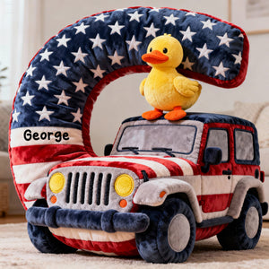 Adventure Initial Letter Pillow – Personalized Gifts For Off-Road Lovers 02ohqn091225