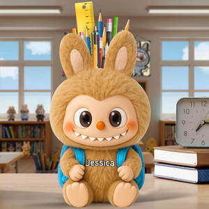 Cute Bunny Wooden Pen Holder Personalized Gifts For Kids 01NALU240725