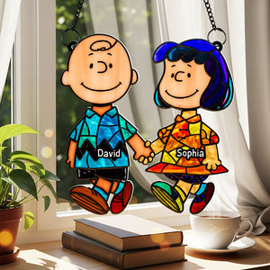 Couple Window Hanging Suncatcher Ornament - Personalized Gifts For Couple 05OHDT280725