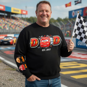 Racing Dad Crew Shirt - Personalized Father's Day Gifts 03nalu180526